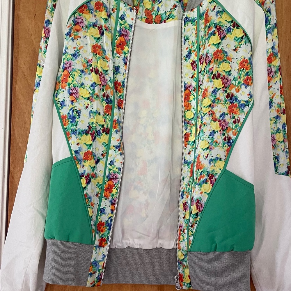 Rebecca Minkoff Silk Zip Up Jacket - Picture 9 of 15
